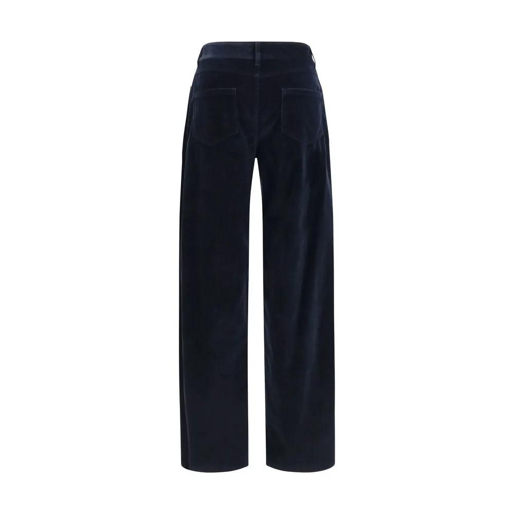 Max Mara Sample Sale | Max Mara Blue Cotton Pants - | Designer outlet