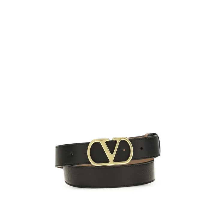 Valentino Garavani Sample Sale | Valentino Garavani Black Calf Leather Bos Taurus Regular Belt - | Designer outlet