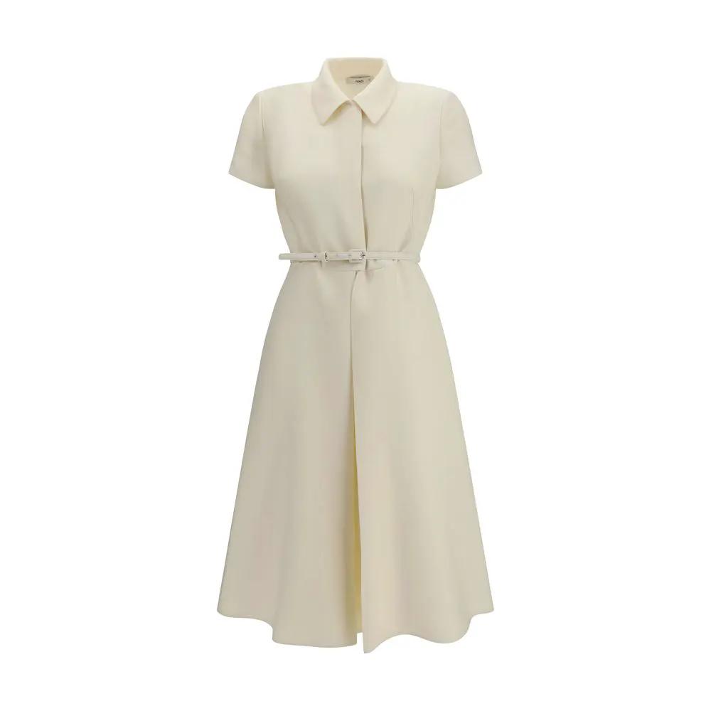 Fendi Sample Sale | Fendi Beige Wool Oves Aries Casual Dress - | Designer outlet