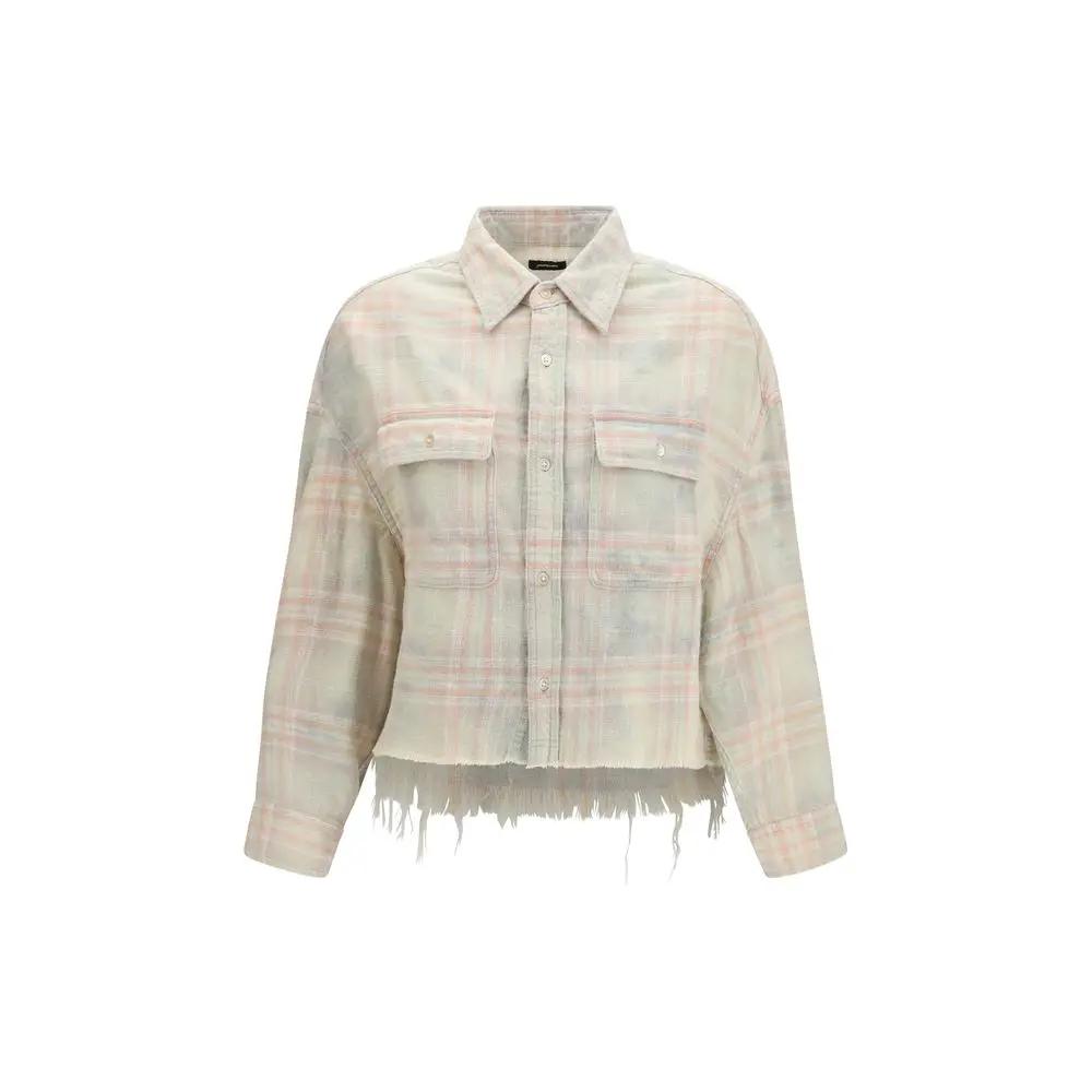 R13 Sample Sale | R13 Beige Denim Shirt - | Designer outlet
