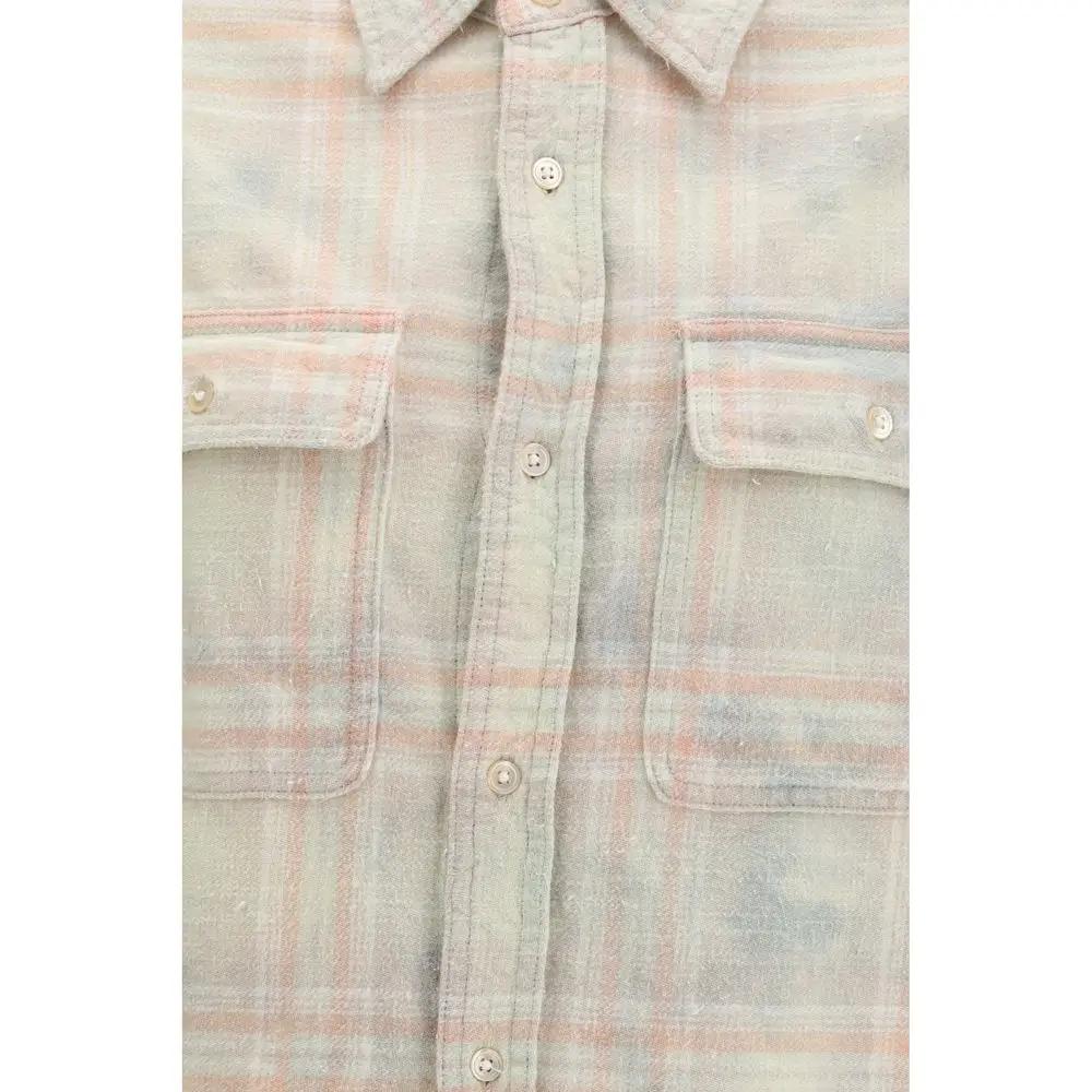 R13 Sample Sale | R13 Beige Denim Shirt - | Designer outlet
