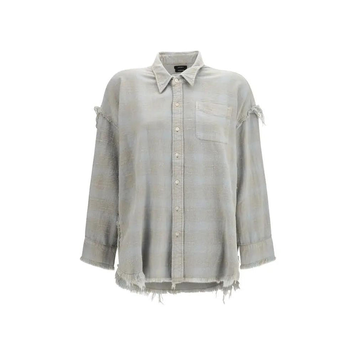 R13 Sample Sale | R13 Blue Cotton Pattern Shirt - | Designer outlet