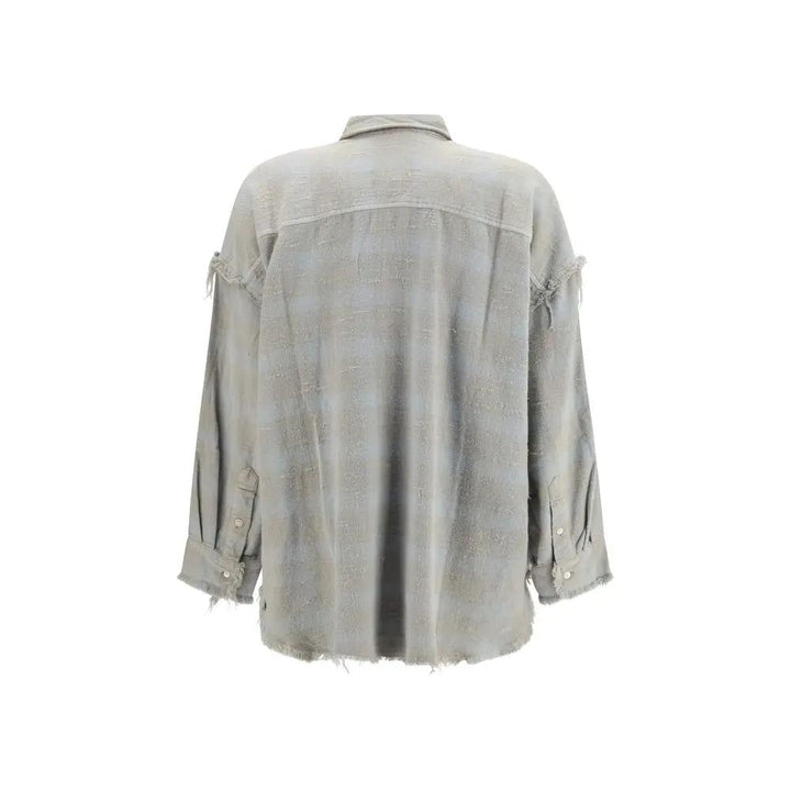 R13 Sample Sale | R13 Blue Cotton Pattern Shirt - | Designer outlet