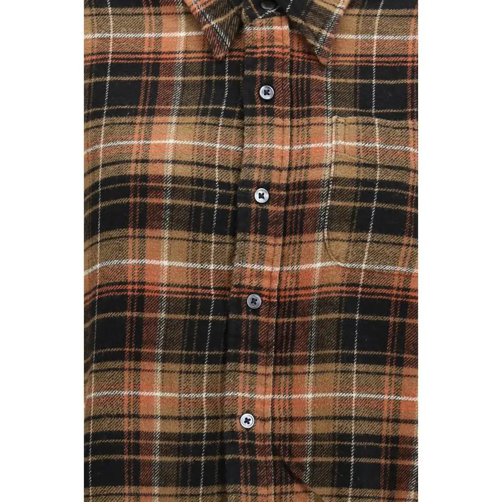 R13 Sample Sale | R13 Brown Cotton Pattern Shirt - | Designer outlet