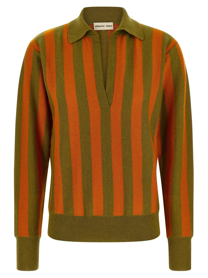 Alberto Biani Sample Sale | Alberto Biani Multicolor Cashmere Polo Shirt - | Designer outlet