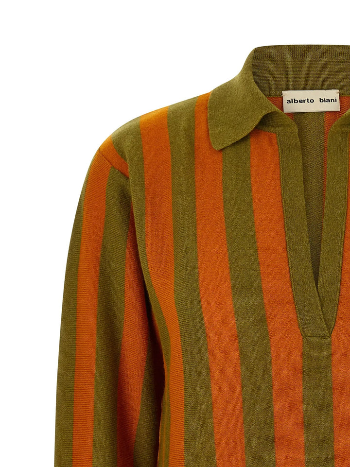 Alberto Biani Sample Sale | Alberto Biani Multicolor Cashmere Polo Shirt - | Designer outlet