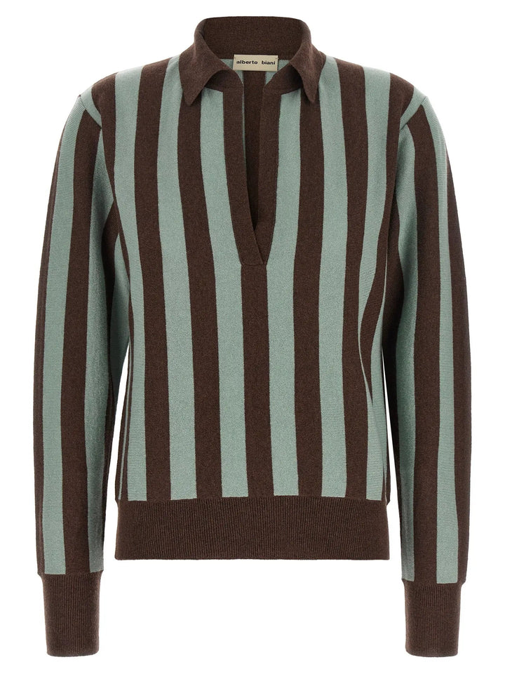 Alberto Biani Sample Sale | Alberto Biani Multicolor Cashmere Polo Shirt - | Designer outlet