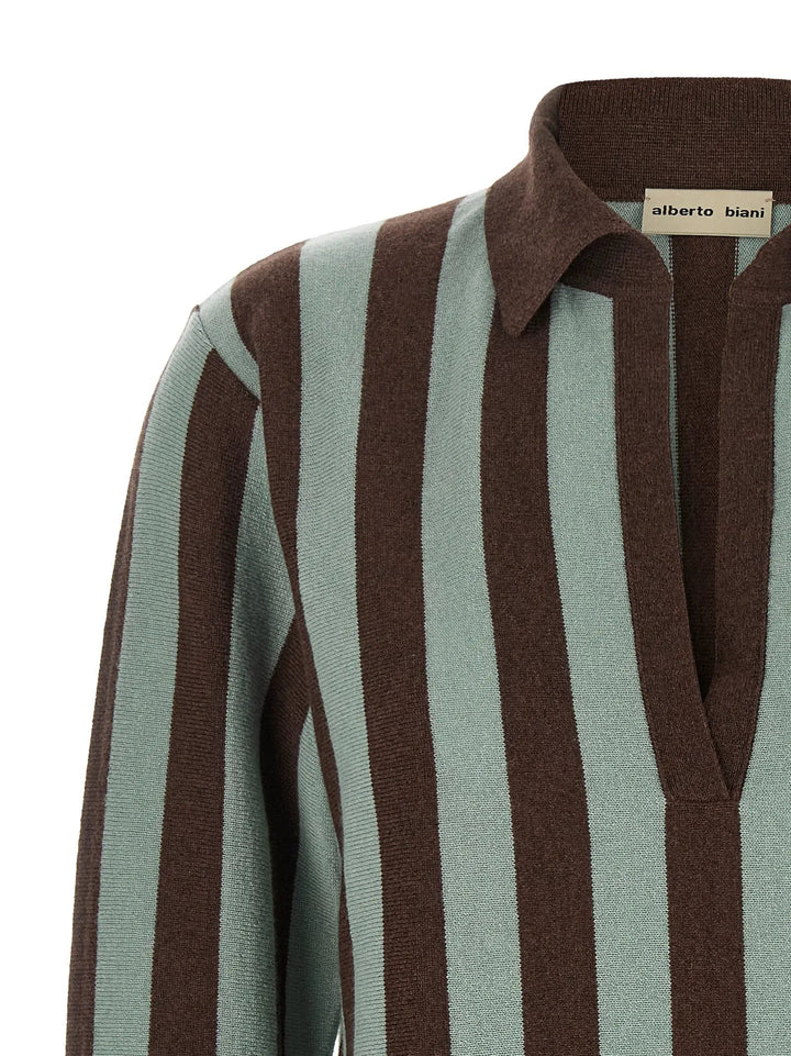 Alberto Biani Sample Sale | Alberto Biani Multicolor Cashmere Polo Shirt - | Designer outlet