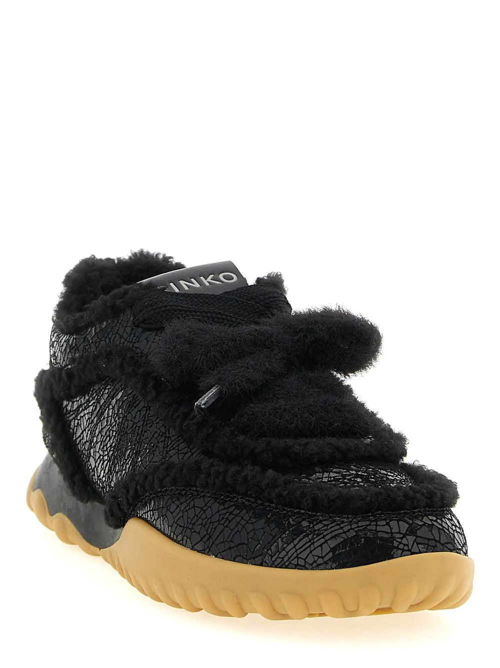 PINKO Sample Sale | PINKO Black Cowhide Chunky Sneakers - | Designer outlet