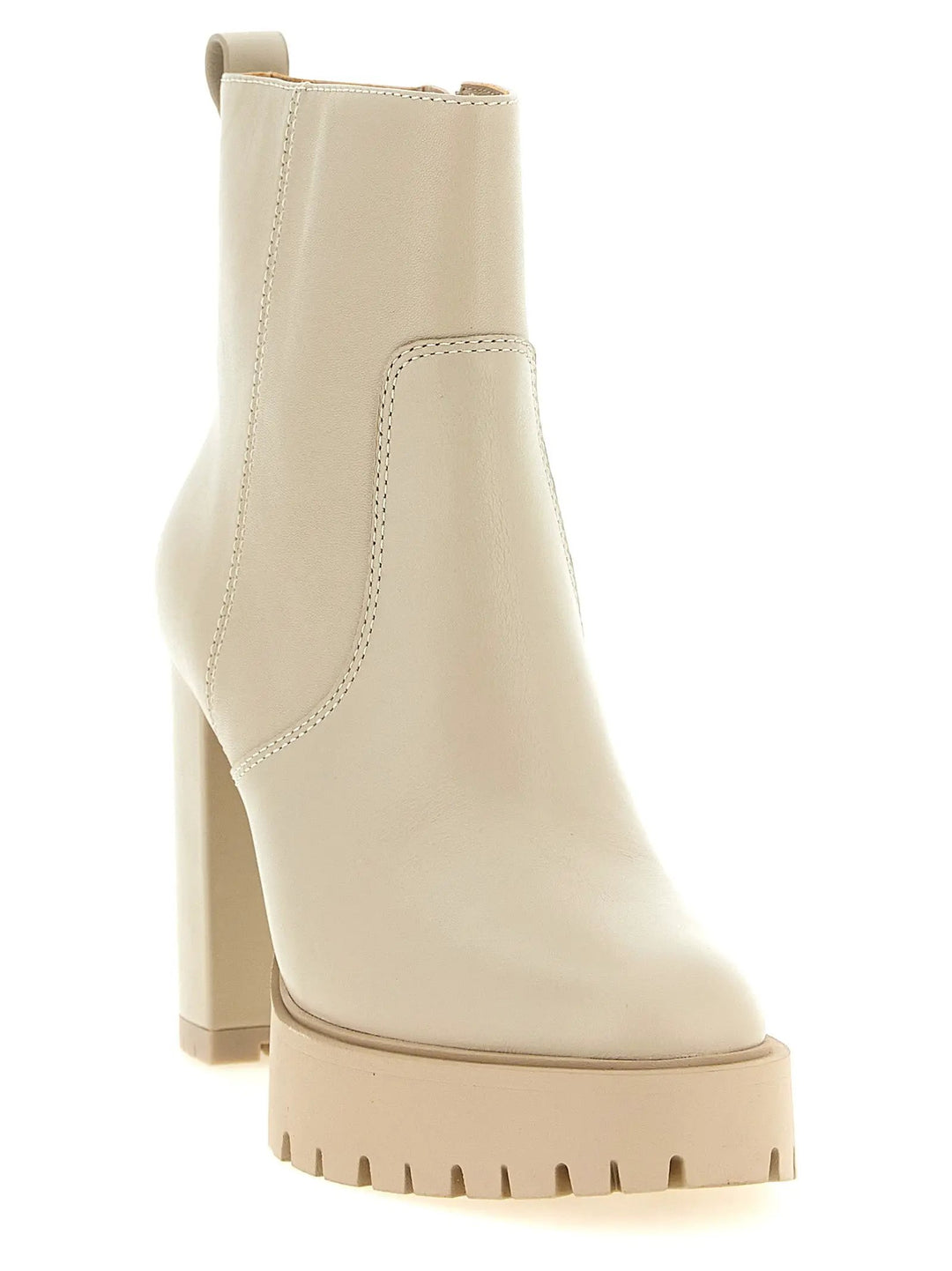 PINKO Sample Sale | PINKO White Cowhide Ankle Boots - | Designer outlet