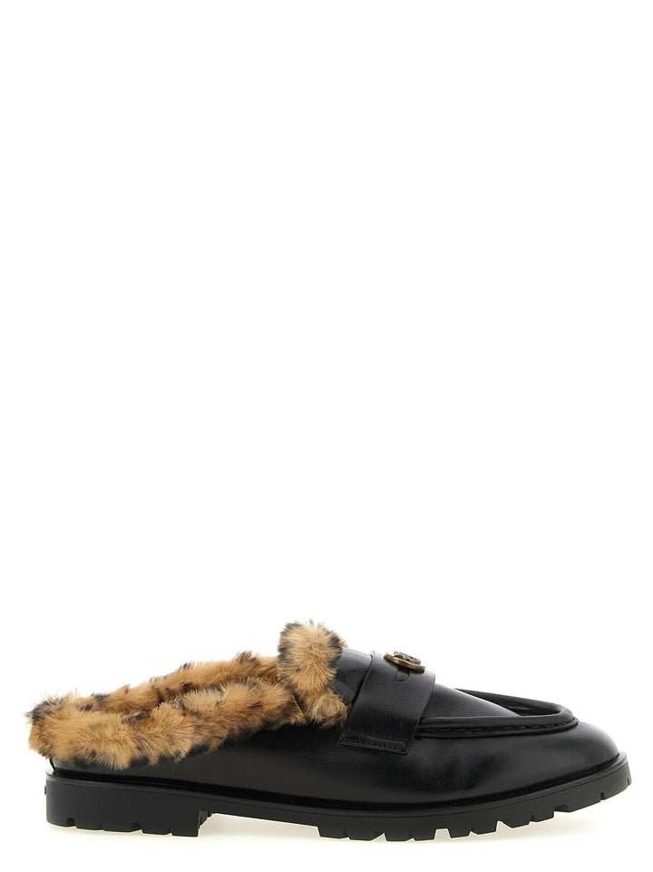 PINKO Sample Sale | PINKO Black Cowhide Mules - | Designer outlet