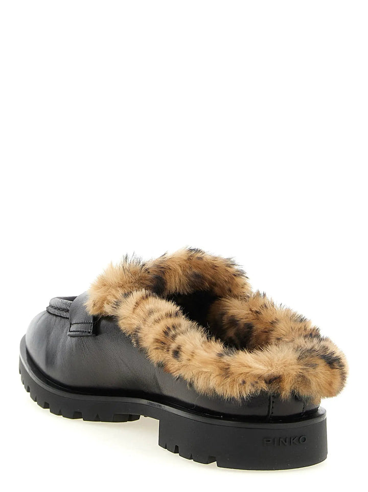 PINKO Sample Sale | PINKO Black Cowhide Mules - | Designer outlet