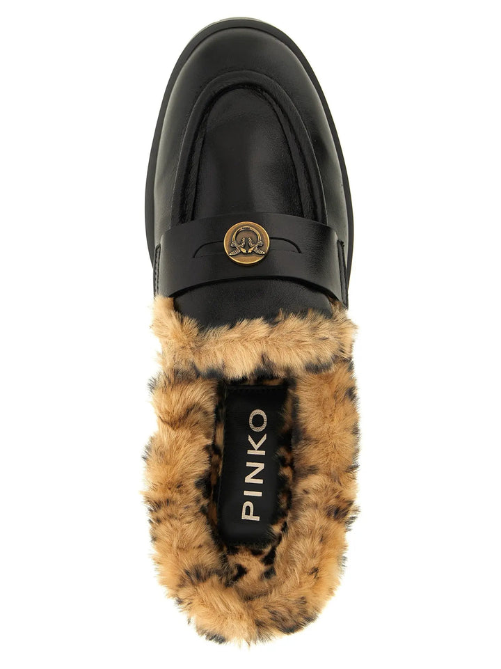 PINKO Sample Sale | PINKO Black Cowhide Mules - | Designer outlet