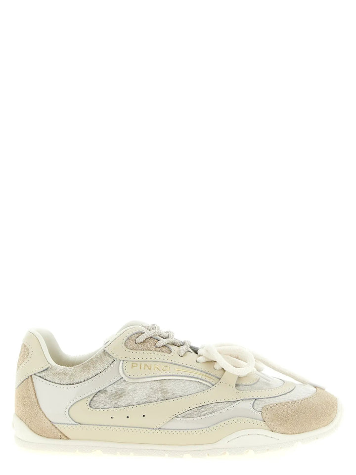 PINKO Sample Sale | PINKO White Leather Low Top Sneakers - | Designer outlet