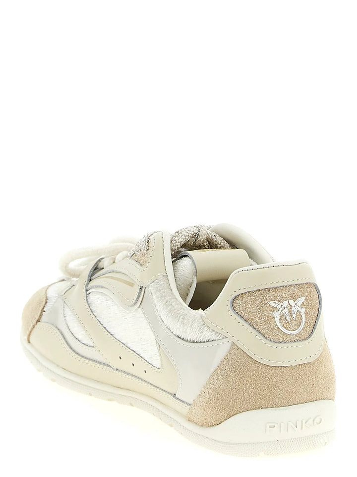 PINKO Sample Sale | PINKO White Leather Low Top Sneakers - | Designer outlet