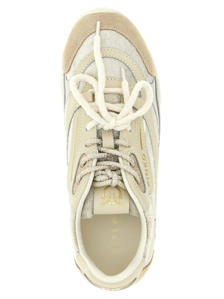 PINKO Sample Sale | PINKO White Leather Low Top Sneakers - | Designer outlet