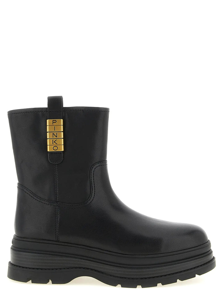 PINKO Sample Sale | PINKO Black Cowhide Ankle Boots - | Designer outlet