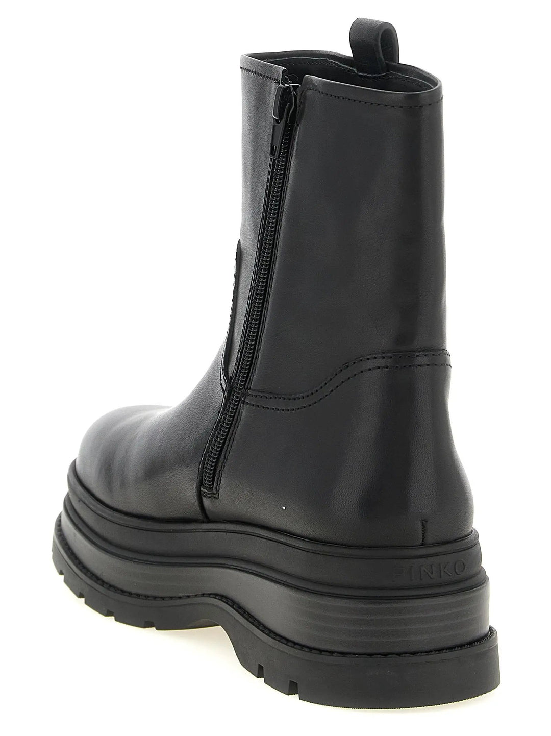 PINKO Sample Sale | PINKO Black Cowhide Ankle Boots - | Designer outlet