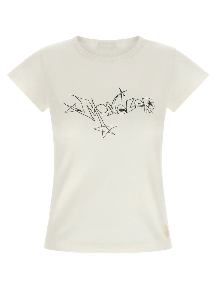 Moncler Sample Sale | Moncler White Cotton T-Shirt - | Designer outlet