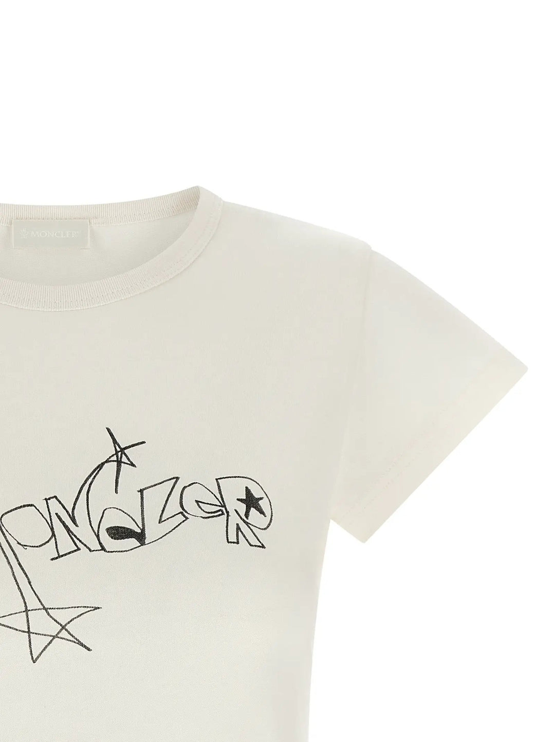 Moncler Sample Sale | Moncler White Cotton T-Shirt - | Designer outlet