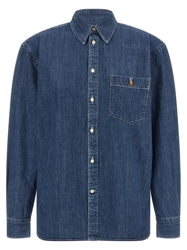 Polo Ralph Lauren Sample Sale | Polo Ralph Lauren Blue Cotton Blouse - | Designer outlet