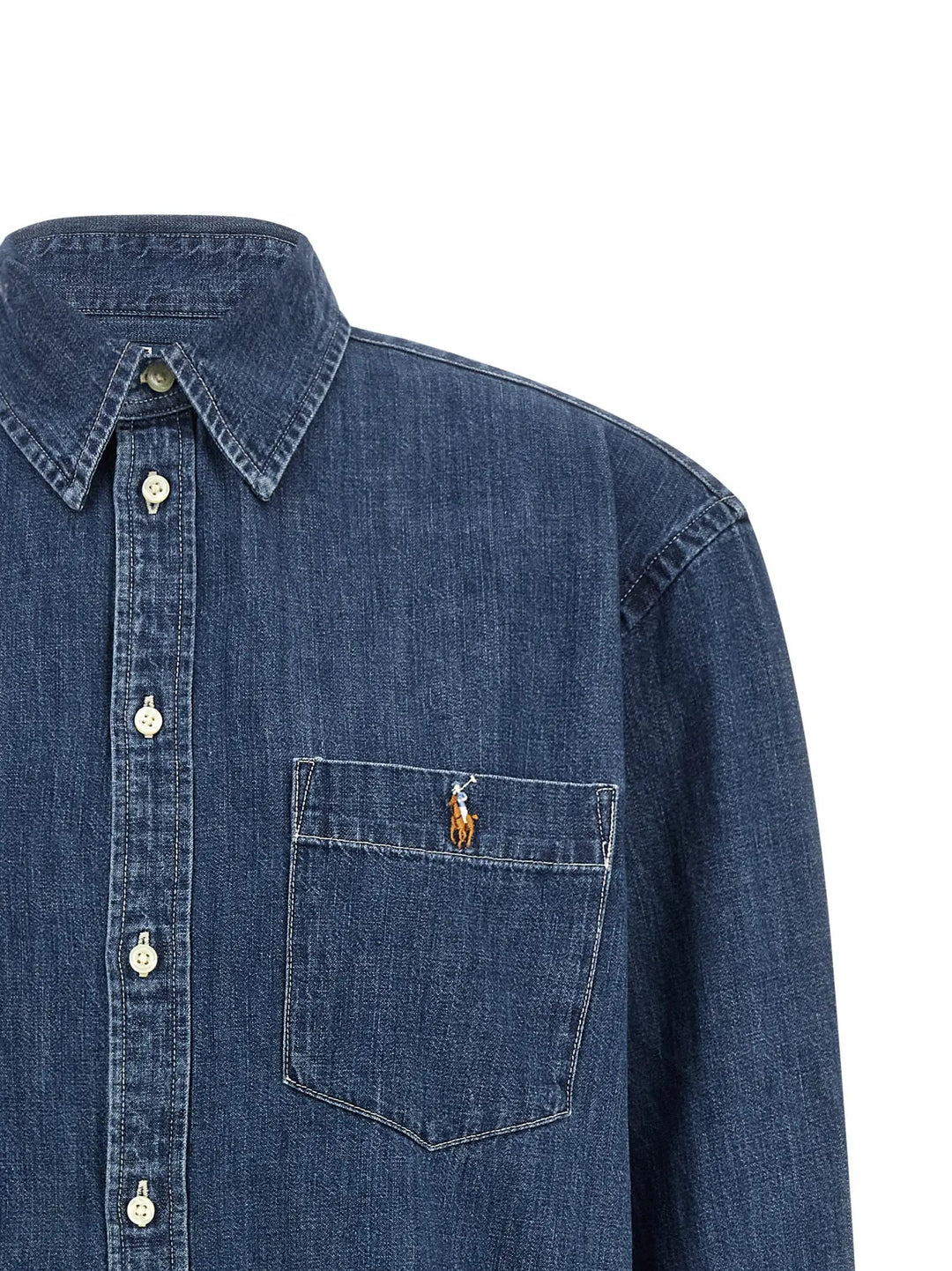 Polo Ralph Lauren Sample Sale | Polo Ralph Lauren Blue Cotton Blouse - | Designer outlet