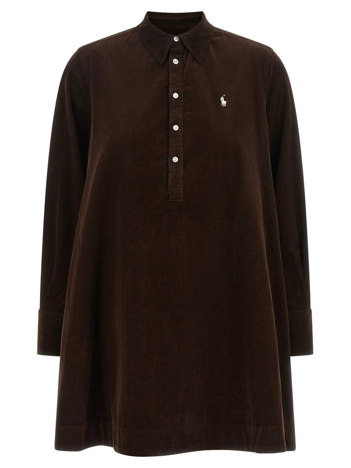 Polo Ralph Lauren Sample Sale | Polo Ralph Lauren Brown Cotton Short Dress - | Designer outlet
