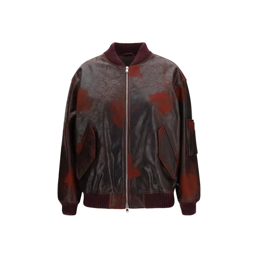 Valstar Sample Sale | Valstar Bordeaux Leather Bomber - | Designer outlet