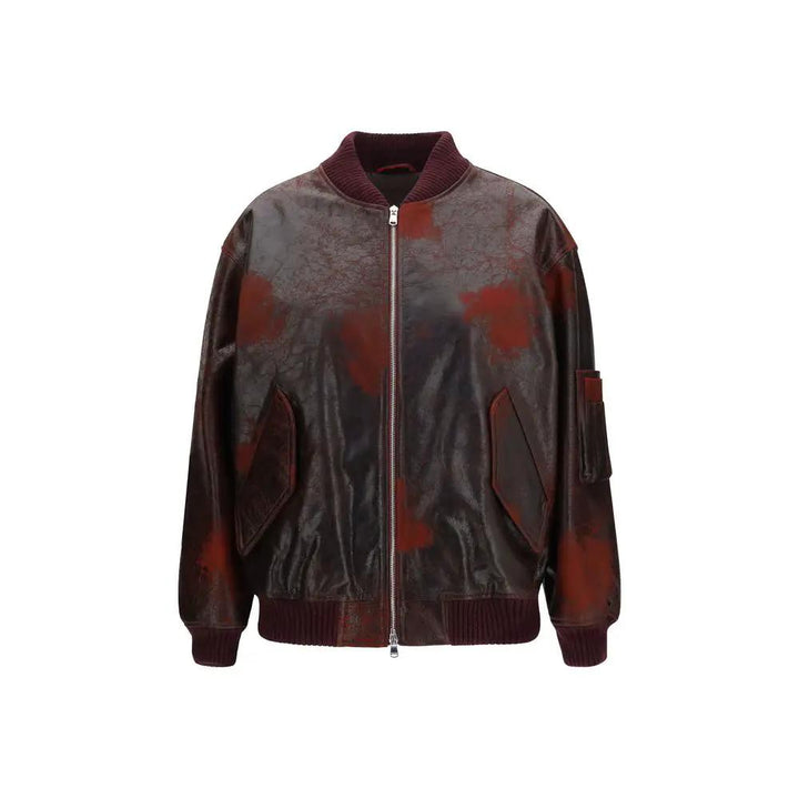 Valstar Sample Sale | Valstar Bordeaux Leather Bomber - | Designer outlet