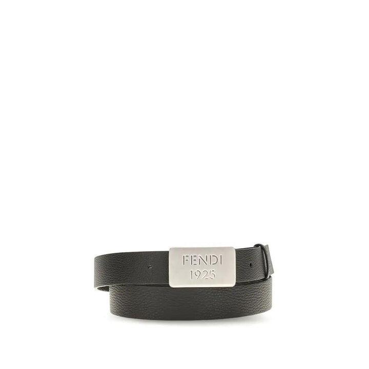 Fendi Sample Sale | Fendi Black Calf Leather Bos Taurus Regular Belt - | Designer outlet