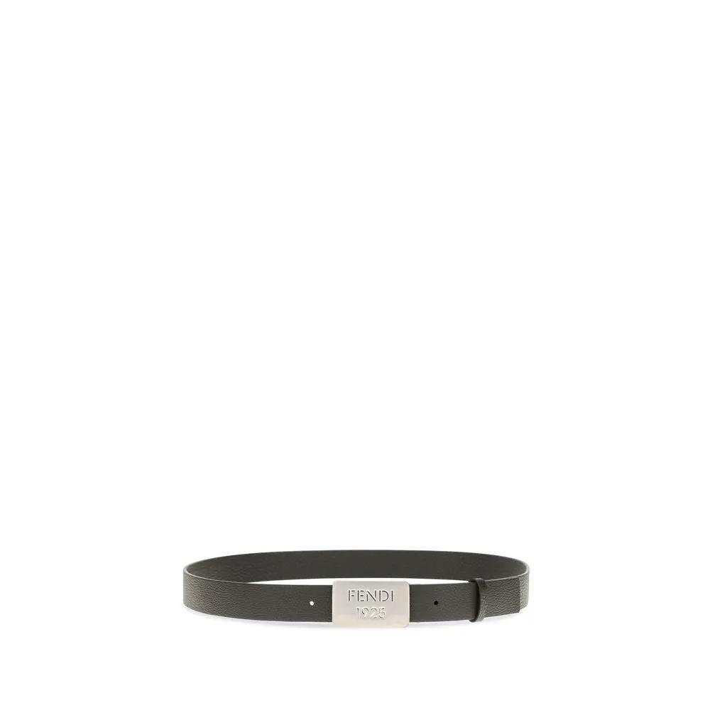 Fendi Sample Sale | Fendi Black Calf Leather Bos Taurus Regular Belt - | Designer outlet