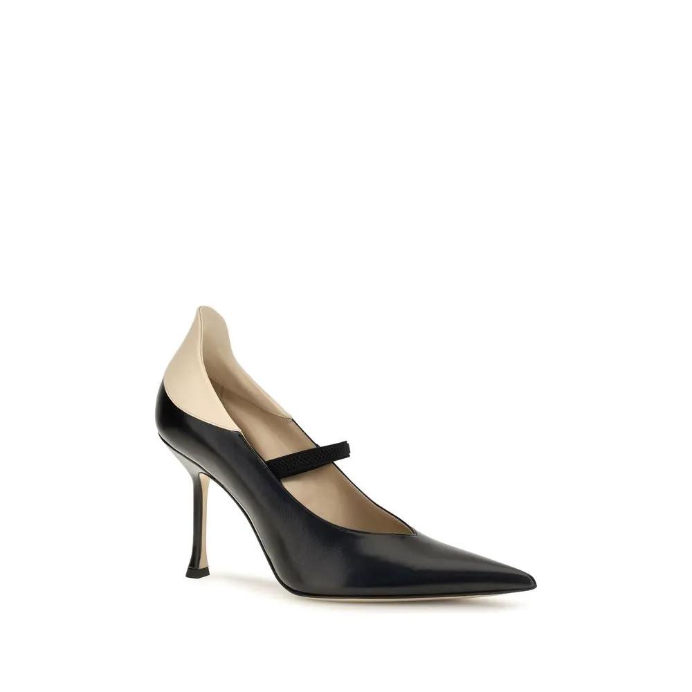 Fendi Sample Sale | Fendi Black Calf Leather Bos Taurus High Heel Pumps - | Designer outlet