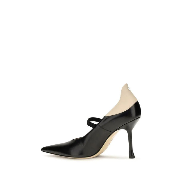 Fendi Sample Sale | Fendi Black Calf Leather Bos Taurus High Heel Pumps - | Designer outlet