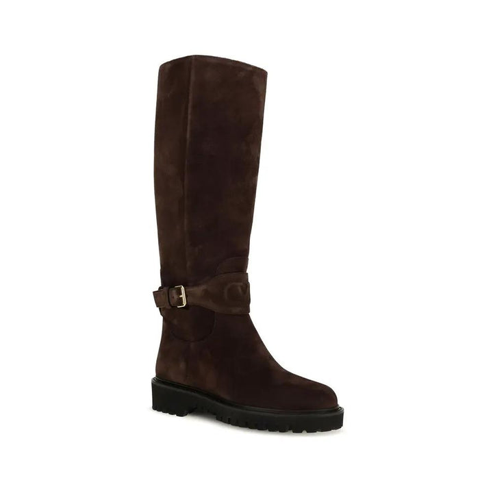 Valentino Garavani Sample Sale | Valentino Garavani Brown Suede Leather Boots - | Designer outlet