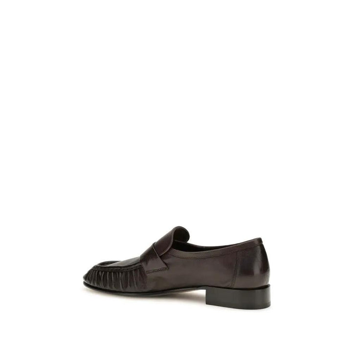 The Row Sample Sale | The Row Brown Calf Leather Bos Taurus Slip-On Loafers - | Designer outlet