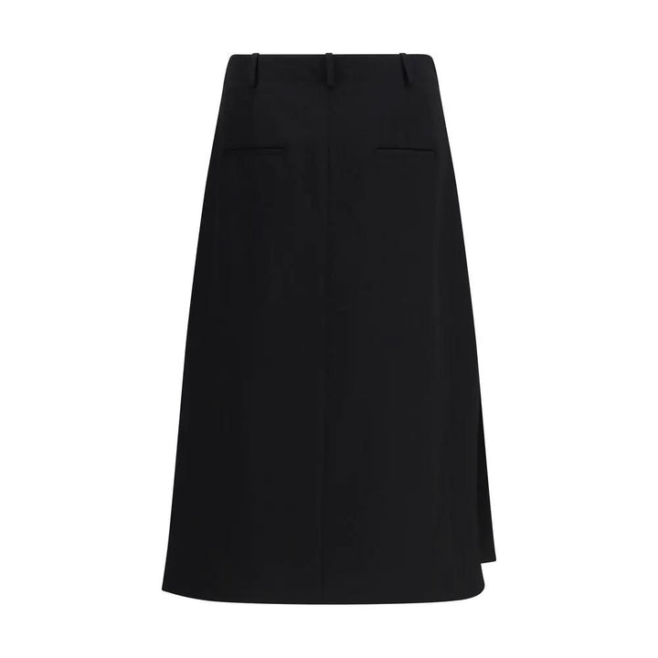 Fendi Sample Sale | Fendi Black Wool Oves Aries Midi Skirt - | Designer outlet