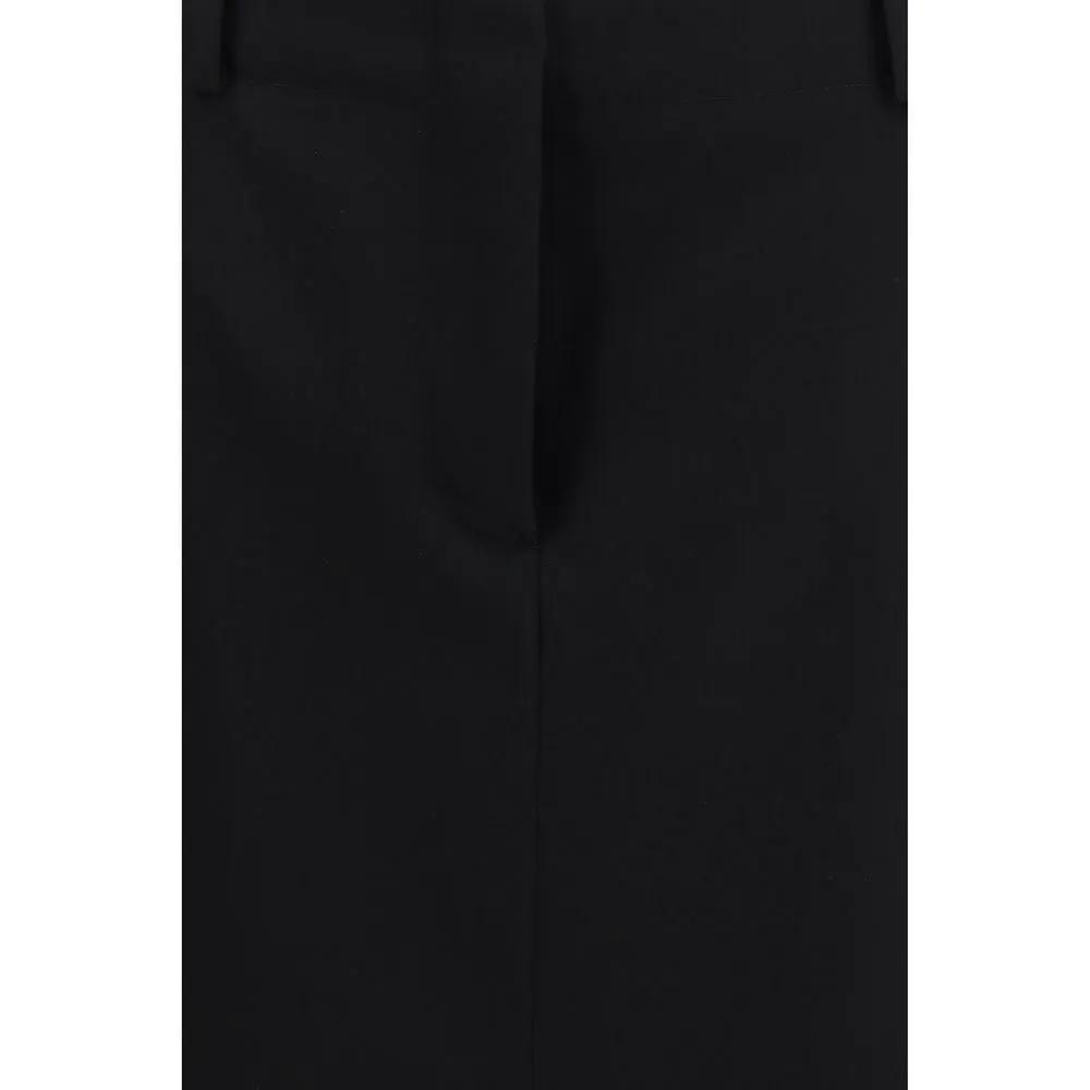 Fendi Sample Sale | Fendi Black Wool Oves Aries Midi Skirt - | Designer outlet