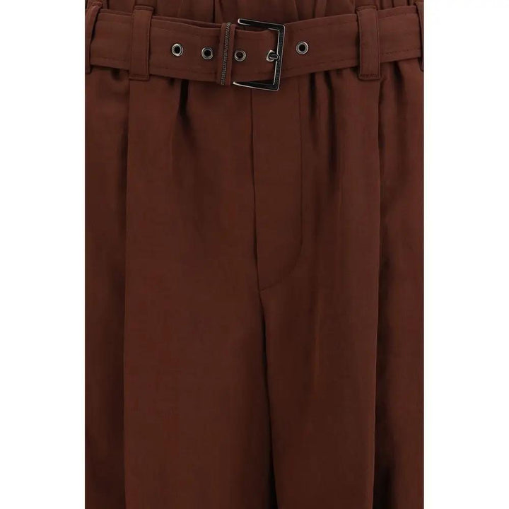 Brunello Cucinelli Sample Sale | Brunello Cucinelli Brown Cotton Casual Pants - | Designer outlet