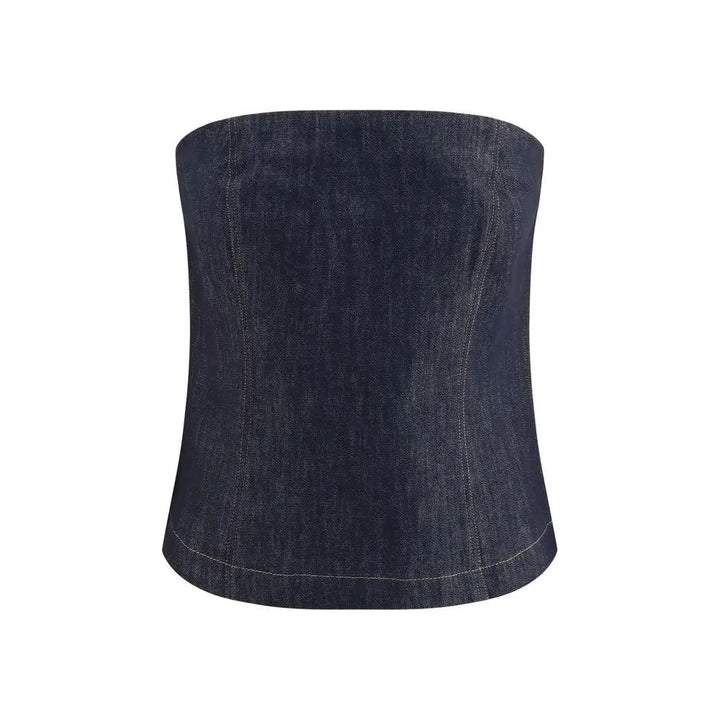 Brunello Cucinelli Sample Sale | Brunello Cucinelli Blue Cotton Bodysuit - | Designer outlet