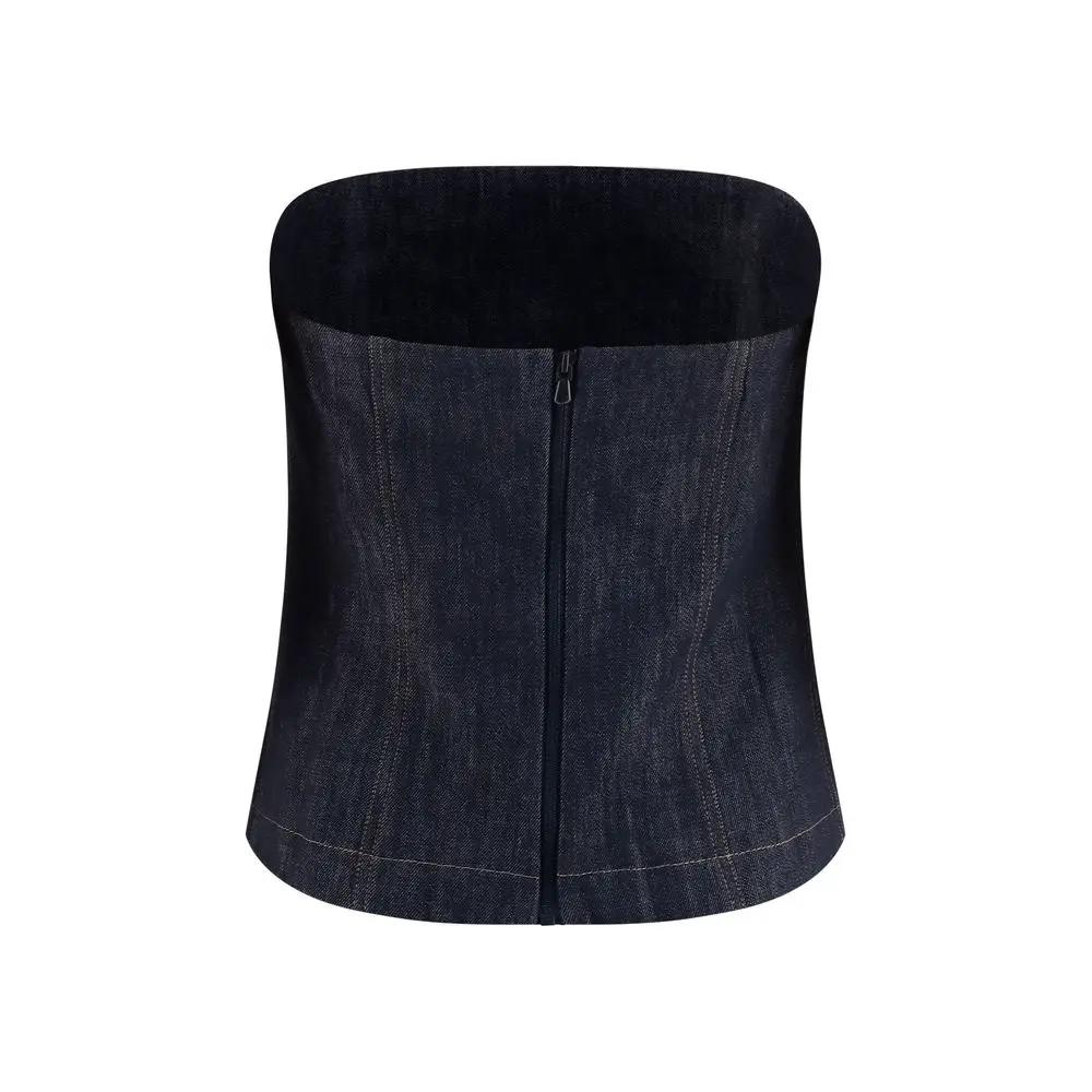 Brunello Cucinelli Sample Sale | Brunello Cucinelli Blue Cotton Bodysuit - | Designer outlet