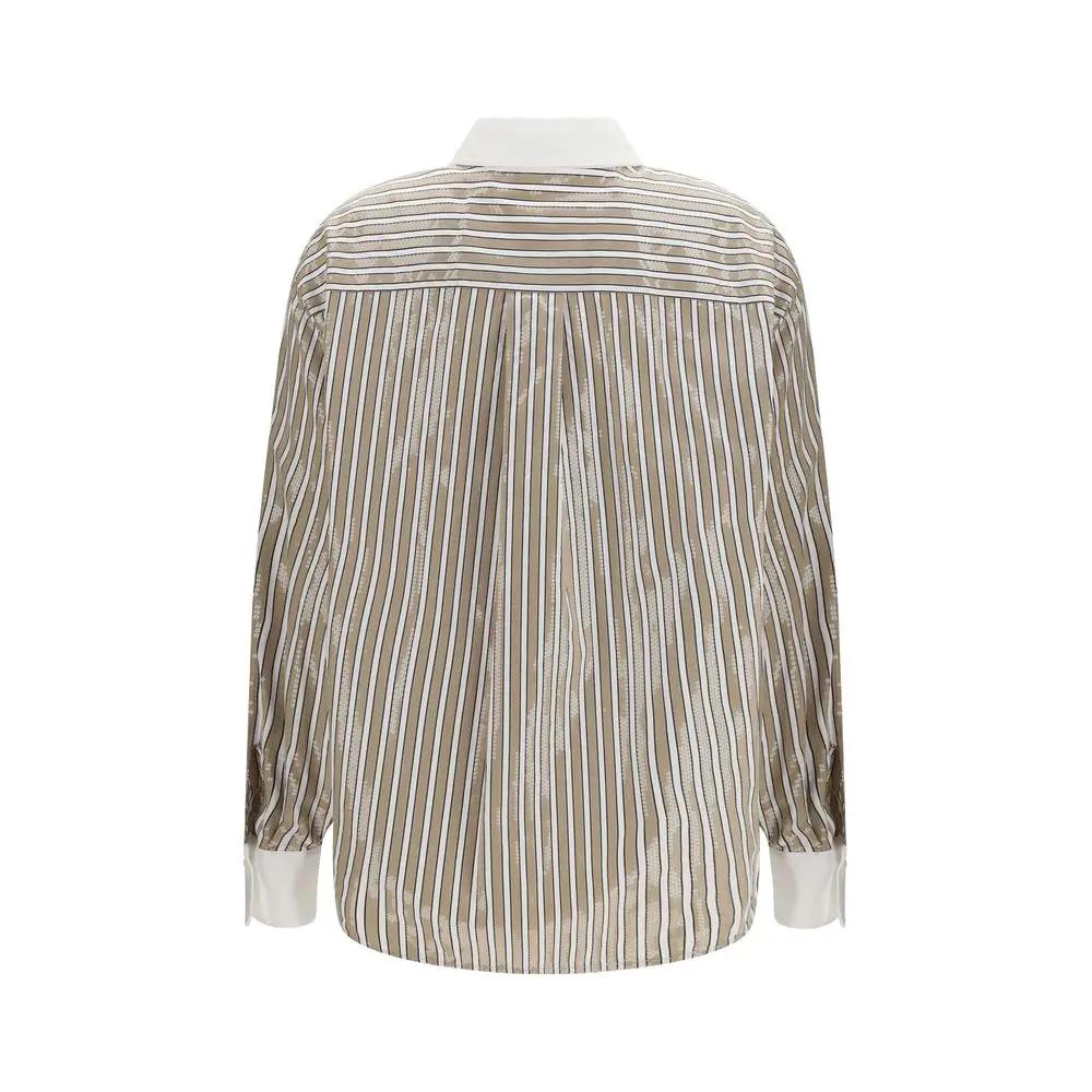 Brunello Cucinelli Sample Sale | Brunello Cucinelli Beige Cotton Pattern Shirt - | Designer outlet