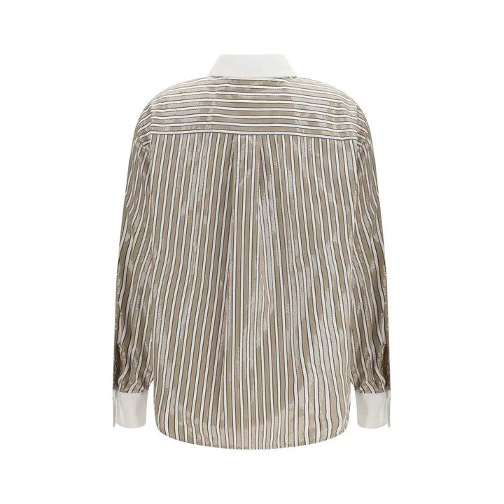 Brunello Cucinelli Sample Sale | Brunello Cucinelli Beige Cotton Pattern Shirt - | Designer outlet