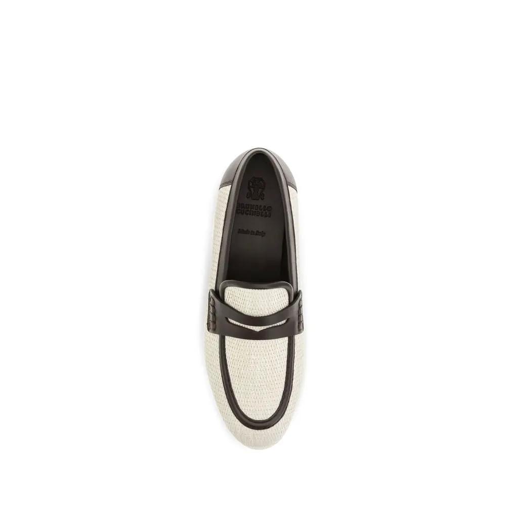 Brunello Cucinelli Sample Sale | Brunello Cucinelli Beige Polyamide Slip-On Loafers - | Designer outlet