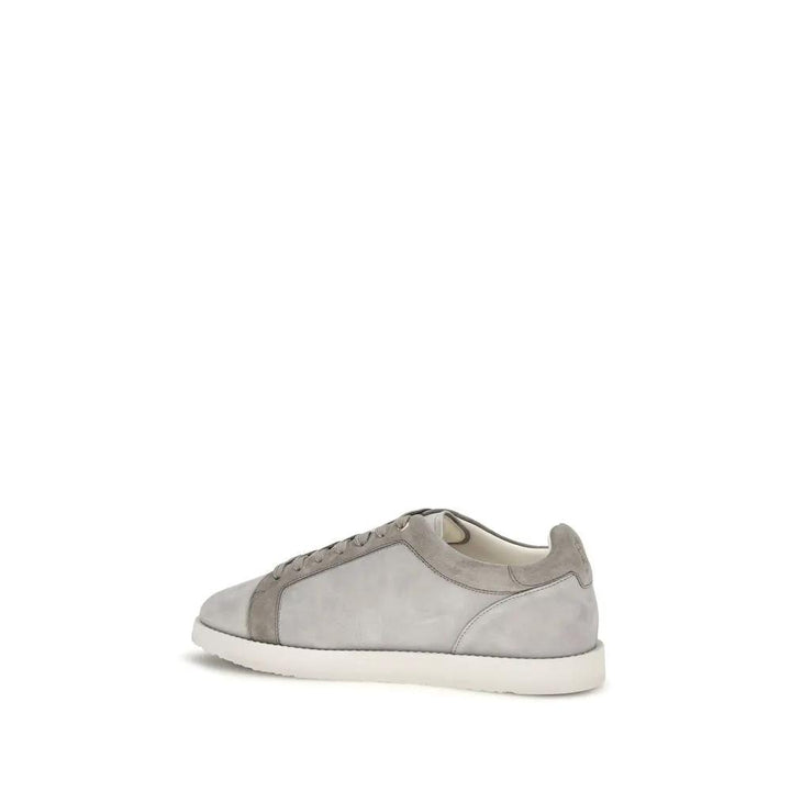 Brunello Cucinelli Sample Sale | Brunello Cucinelli Gray Suede Leather Low Top Sneakers - | Designer outlet
