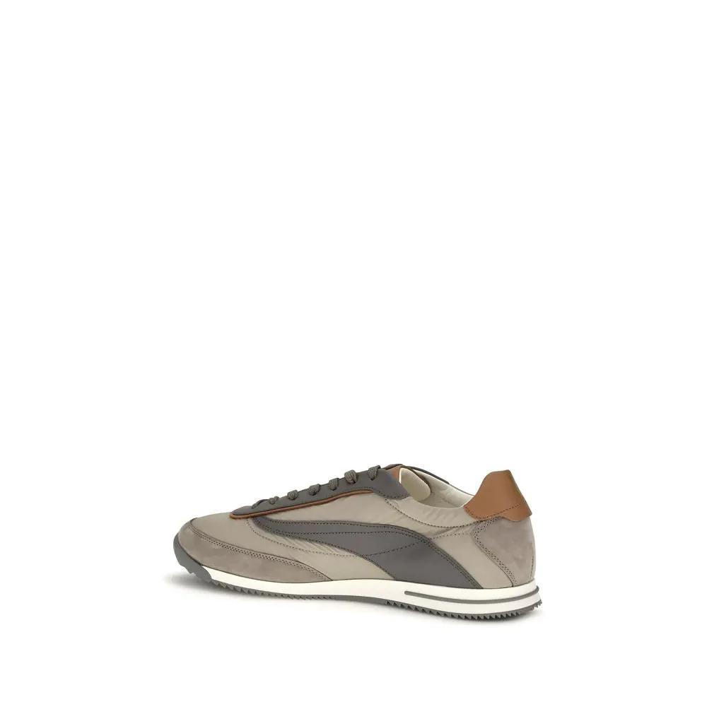 Brunello Cucinelli Sample Sale | Brunello Cucinelli Beige Suede Leather Low Top Sneakers - | Designer outlet