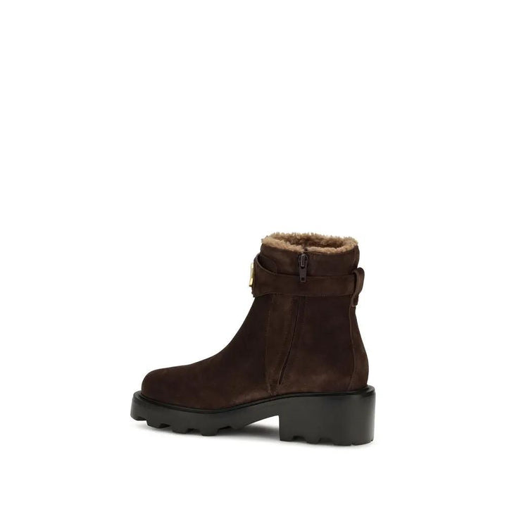 Valentino Garavani Sample Sale | Valentino Garavani Brown Calf Leather Bos Taurus Ankle Boots - | Designer outlet