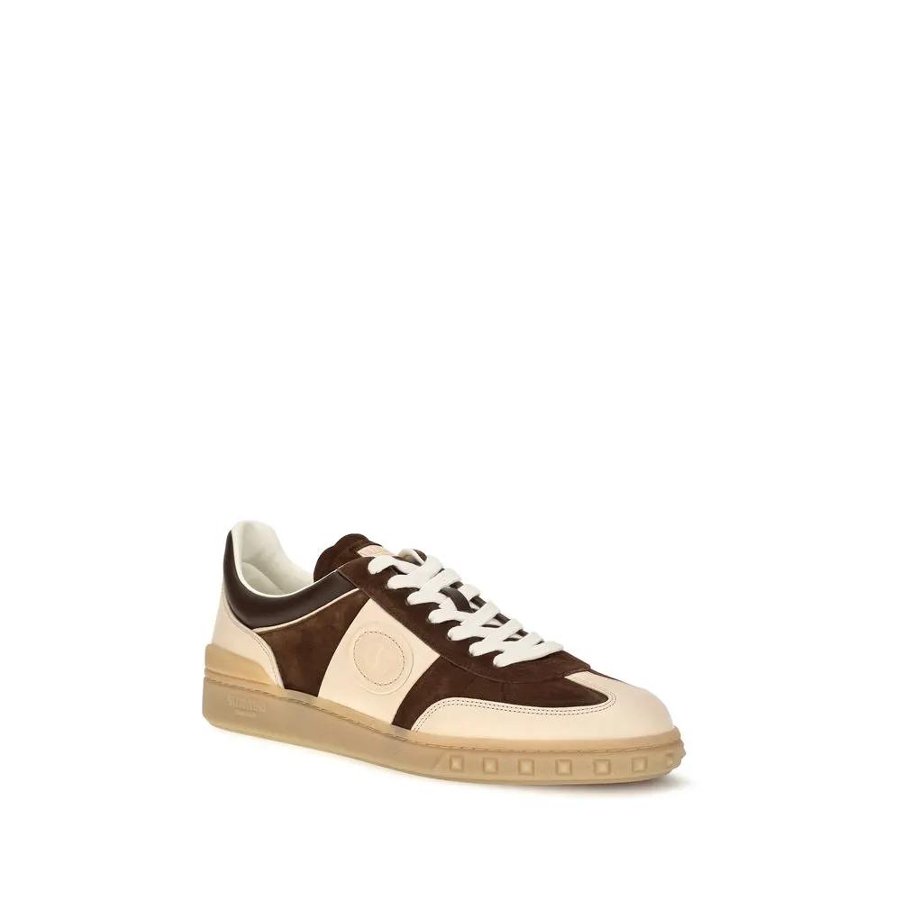 Valentino Garavani Sample Sale | Valentino Garavani Brown Suede Leather Athletic Sneakers - | Designer outlet