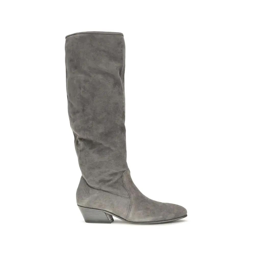 Pedro García Sample Sale | Pedro García Gray Suede Leather Ankle Boots - | Designer outlet