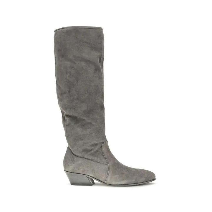 Pedro García Sample Sale | Pedro García Gray Suede Leather Ankle Boots - | Designer outlet