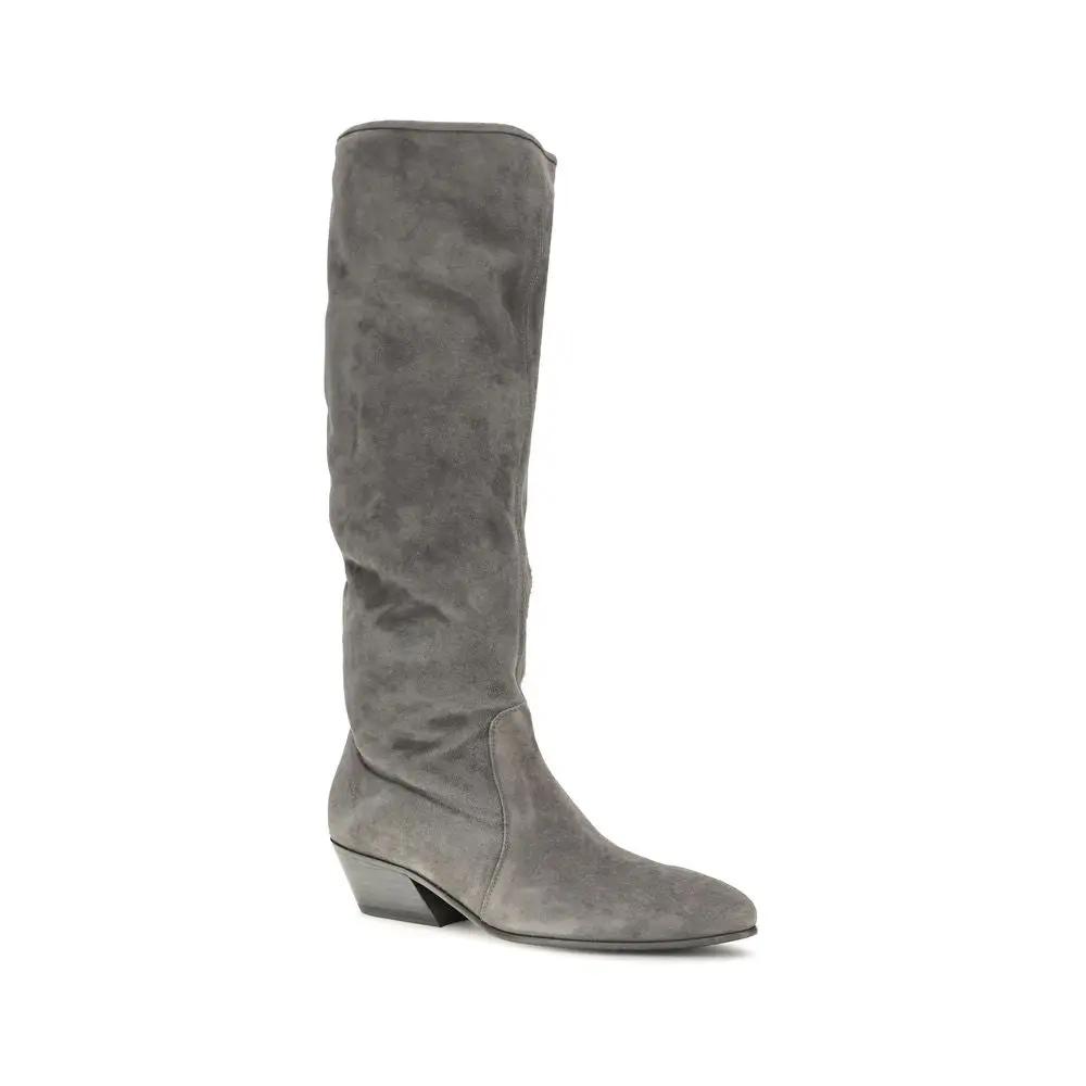 Pedro García Sample Sale | Pedro García Gray Suede Leather Ankle Boots - | Designer outlet